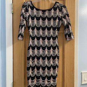 Crystal Doll | Gold Black Sequin Party Holiday New Years Dress Size Small